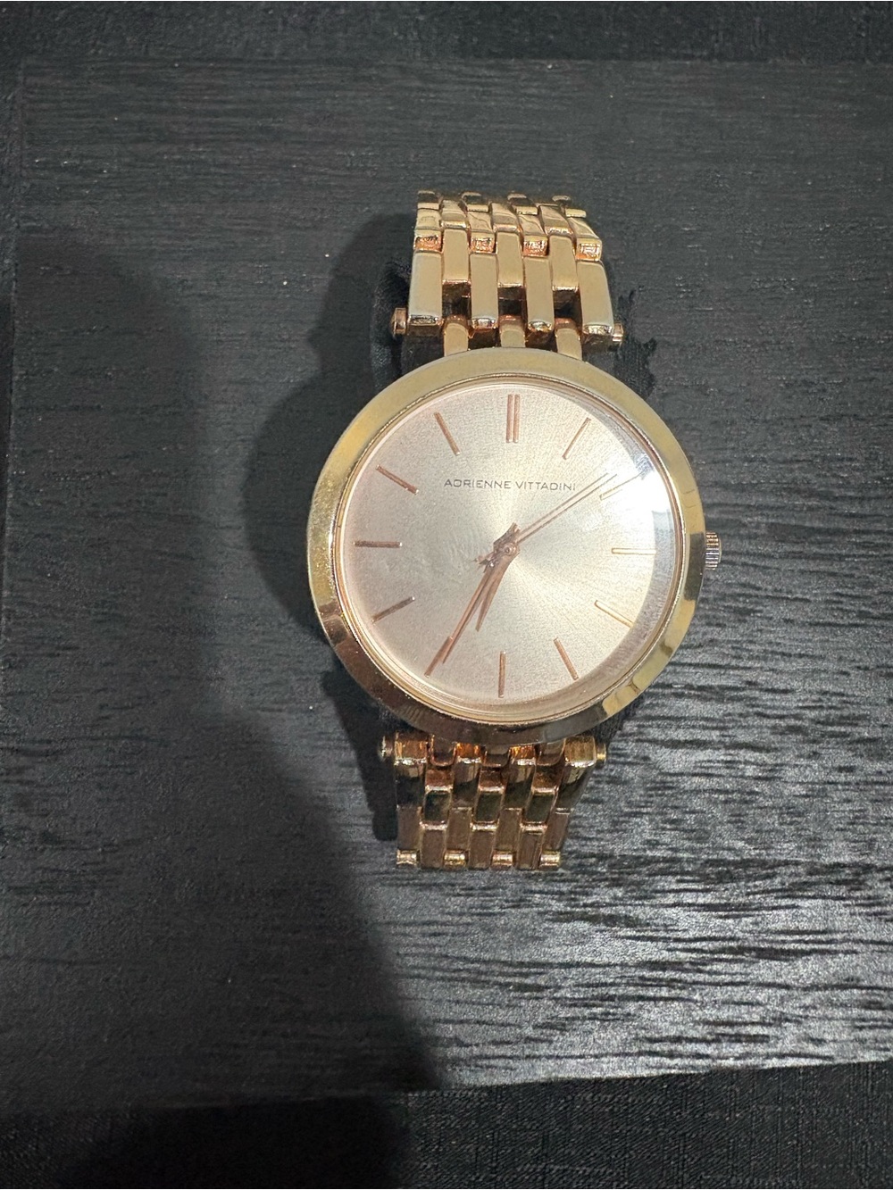 Adrienne Vittadini Rose Gold-Tone Bracelet Watch